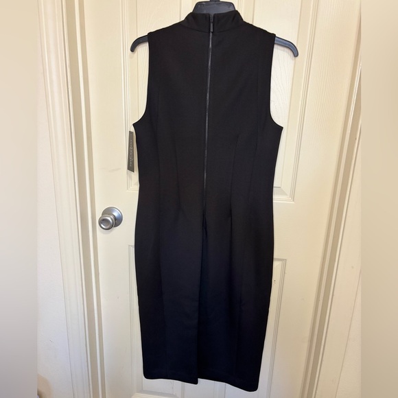 Andrew Marc Black V-Neck Midi Dress - Picture 8 of 10